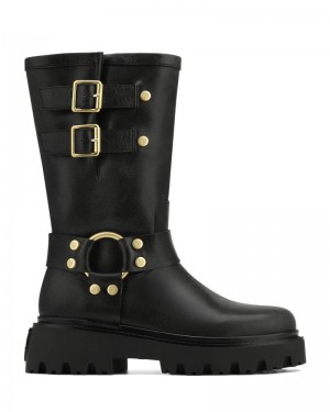 Naked Wolfe Flake Stone Wash Bőr Platform Csizma Női Fekete | Hungary 9125DRMCO