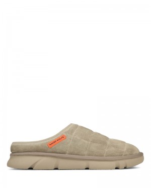 Naked Wolfe Montana Velúr Papucs Férfi Olivazöld | Hungary 2508MQTVP