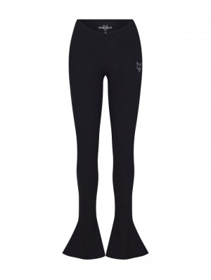 Naked Wolfe Ultra Flared Leggings Női Fekete | Hungary 0296PMRBZ