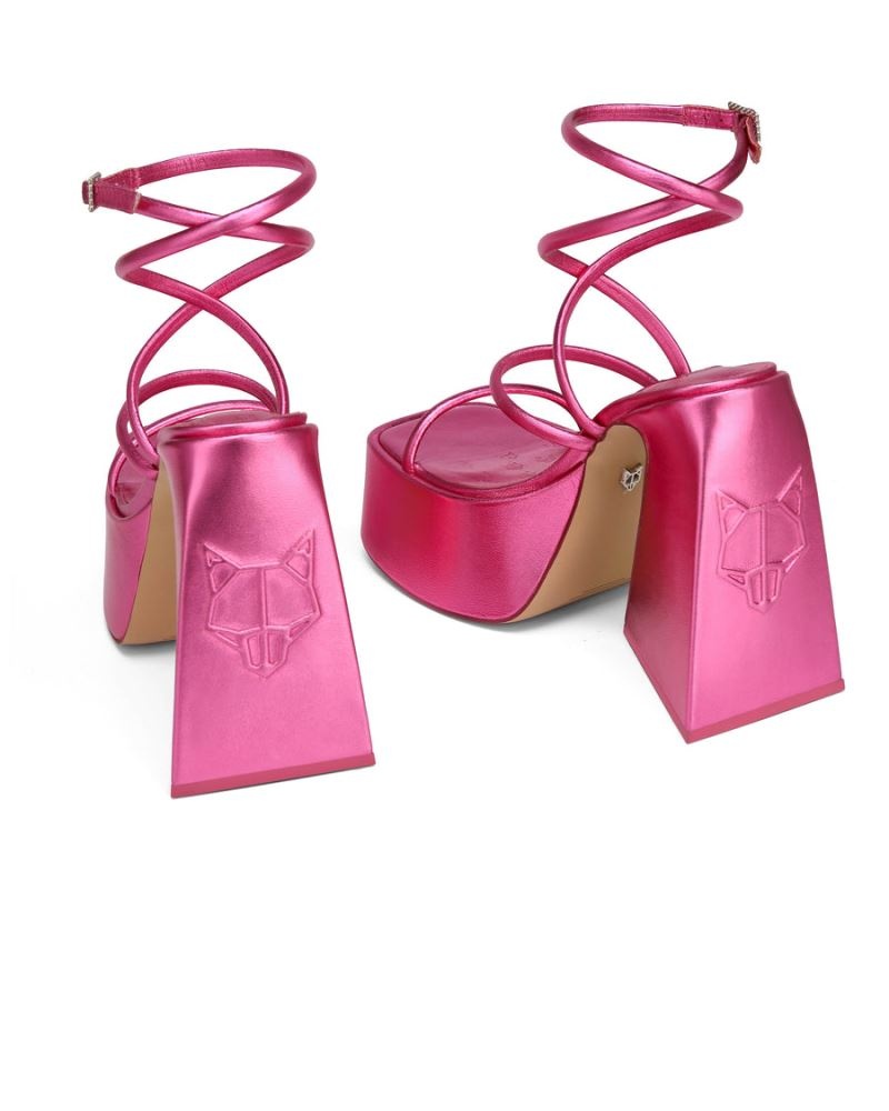 Naked Wolfe Angel Metallic Platform Szandál Női Rózsaszín | Hungary 4976LIXTP