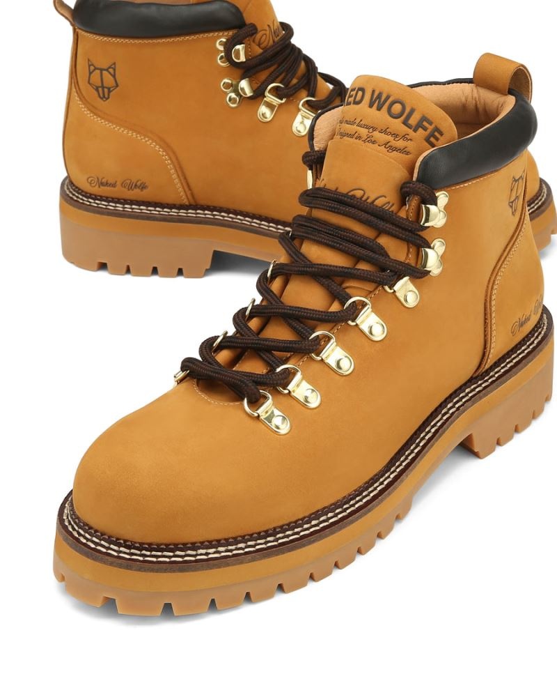 Naked Wolfe Bear Wheat Bőr Csizma Férfi Barna | Hungary 5243HULRK