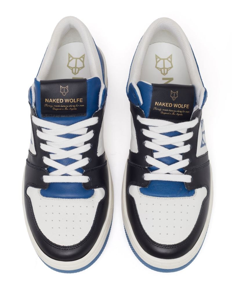 Naked Wolfe CM-01 Combo Bőr Sportcipő Férfi Kék | Hungary 7519WNUHV