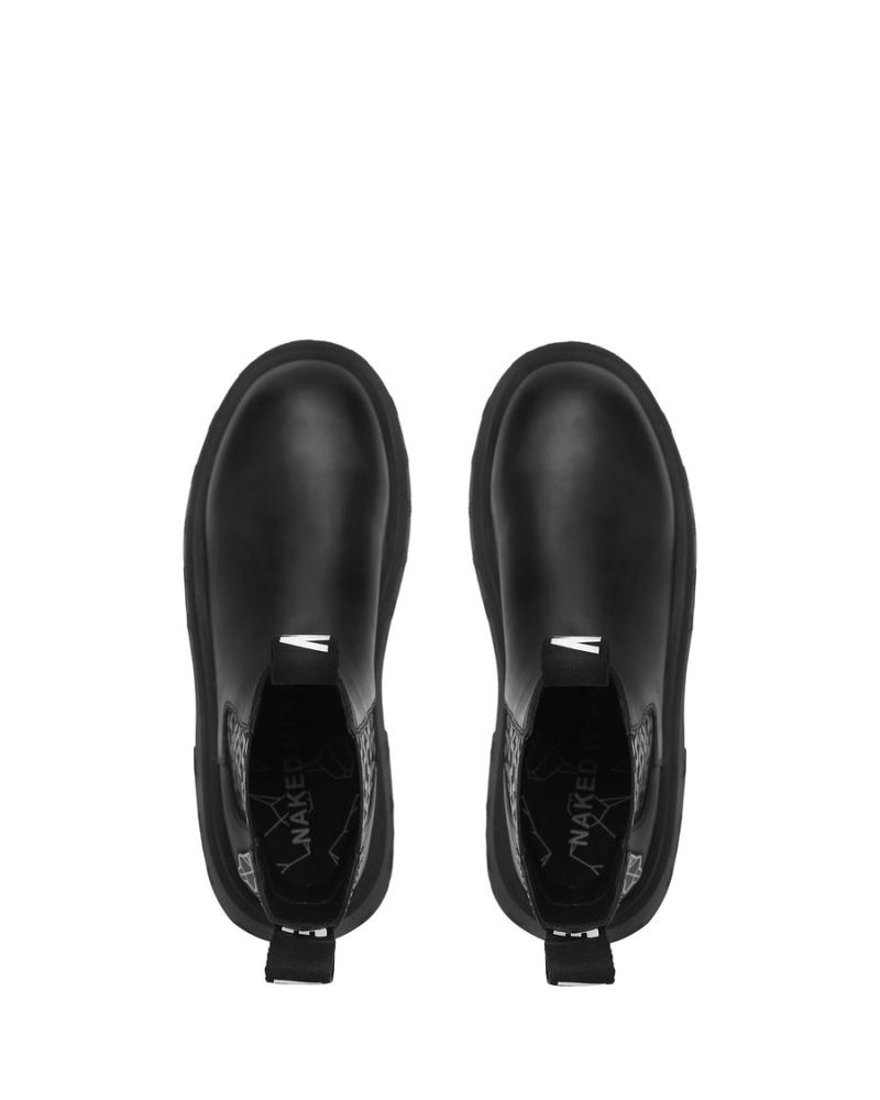 Naked Wolfe Caution Bőr Csizma Férfi Fekete | Hungary 6190ZEMCT