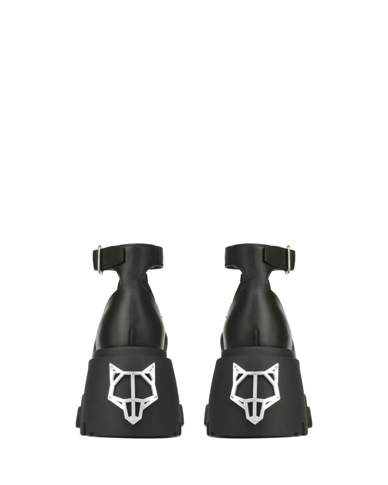 Naked Wolfe Cherub Bőr Platform Szandál Női Fekete | Hungary 7352HCUNF