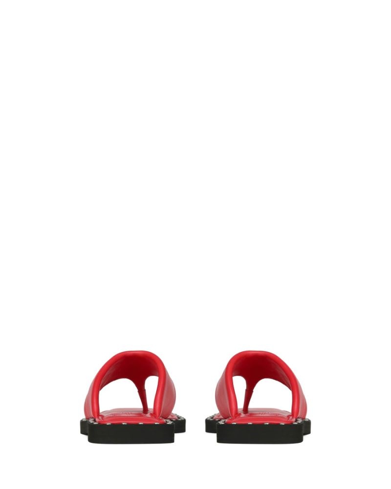Naked Wolfe Danni Bőr Strandpapucs Női Piros | Hungary 9273MJOED