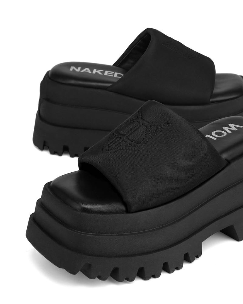 Naked Wolfe Delicious Platform Szandál Női Fekete | Hungary 2059UGNWP