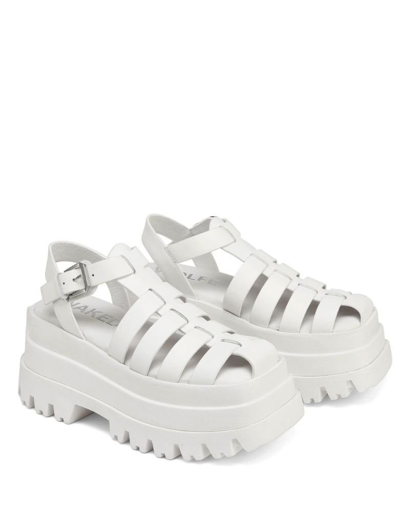 Naked Wolfe Devil Platform Szandál Női Fehér | Hungary 7601CONVI