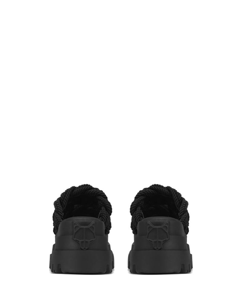 Naked Wolfe Drama Rope Platform Szandál Női Fekete | Hungary 9801MGOUT