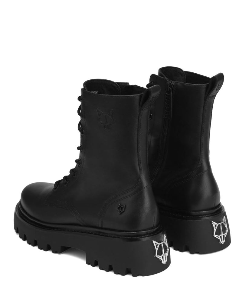 Naked Wolfe Faithful Bőr Platform Csizma Női Fekete | Hungary 6074ENAJU