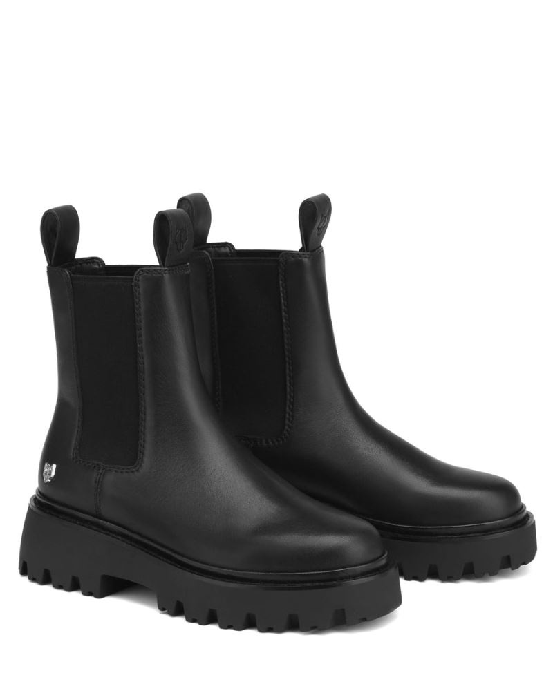 Naked Wolfe Flavour Bőr Platform Csizma Női Fekete | Hungary 7302CDJSE