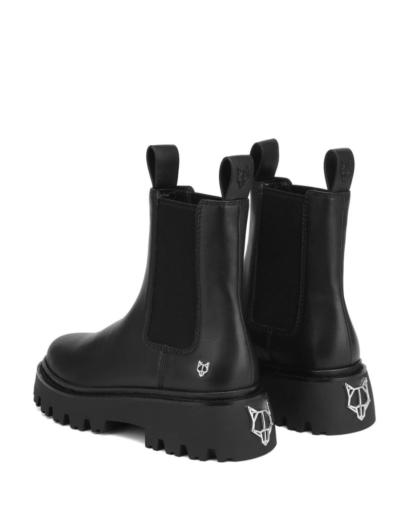 Naked Wolfe Flavour Bőr Platform Csizma Női Fekete | Hungary 7302CDJSE