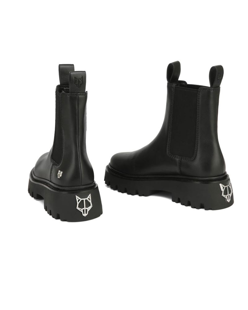 Naked Wolfe Flavour Bőr Platform Csizma Női Fekete | Hungary 7302CDJSE