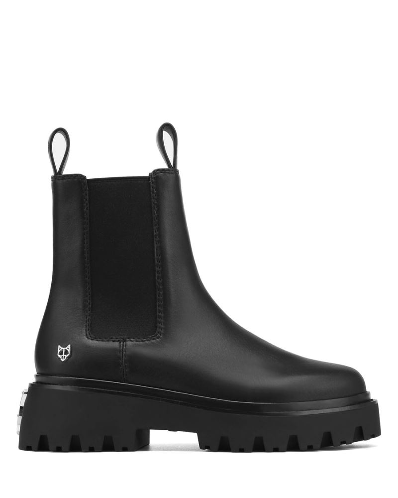 Naked Wolfe Flavour Bőr Platform Csizma Női Fekete | Hungary 7302CDJSE