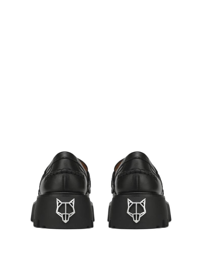 Naked Wolfe Flawless Bőr Loafers Női Fekete | Hungary 7639MCJPS