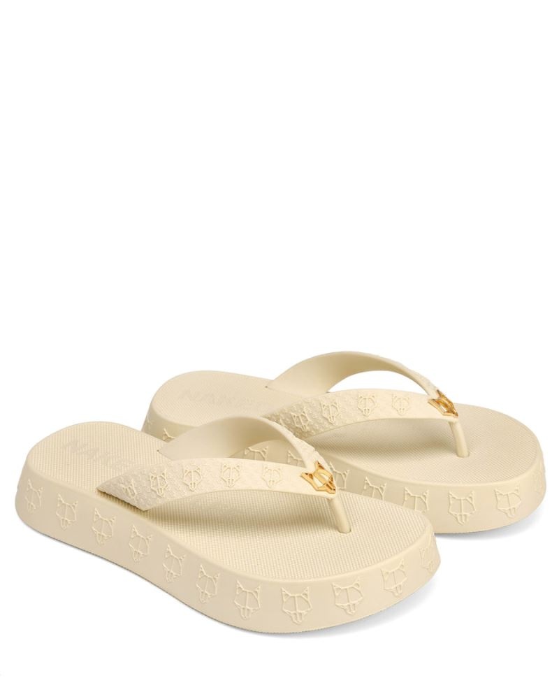 Naked Wolfe Holiday Strandpapucs Női Bézs | Hungary 6459MBVFY