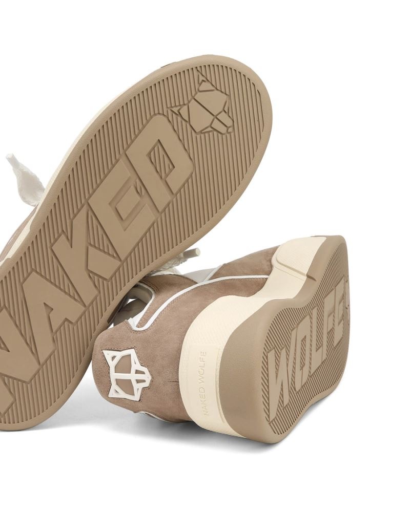 Naked Wolfe Kash Velúr Sportcipő Férfi Szürke Barna | Hungary 2081EVOAU