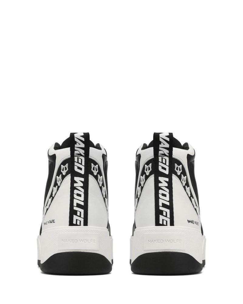 Naked Wolfe King Bőr Sportcipő Férfi Fekete Fehér | Hungary 2789WYCJM