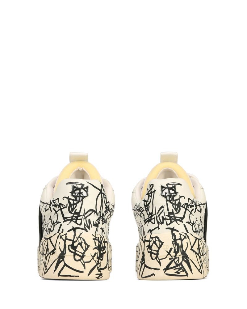 Naked Wolfe Kosa Scribble Sportcipő Férfi Fekete Fehér | Hungary 9205DLKIU