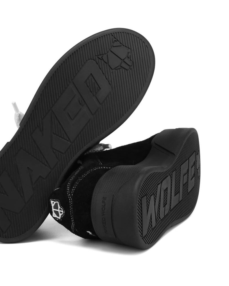 Naked Wolfe Kray Hairy Cow Velúr Sportcipő Férfi Fekete | Hungary 7602ALENP