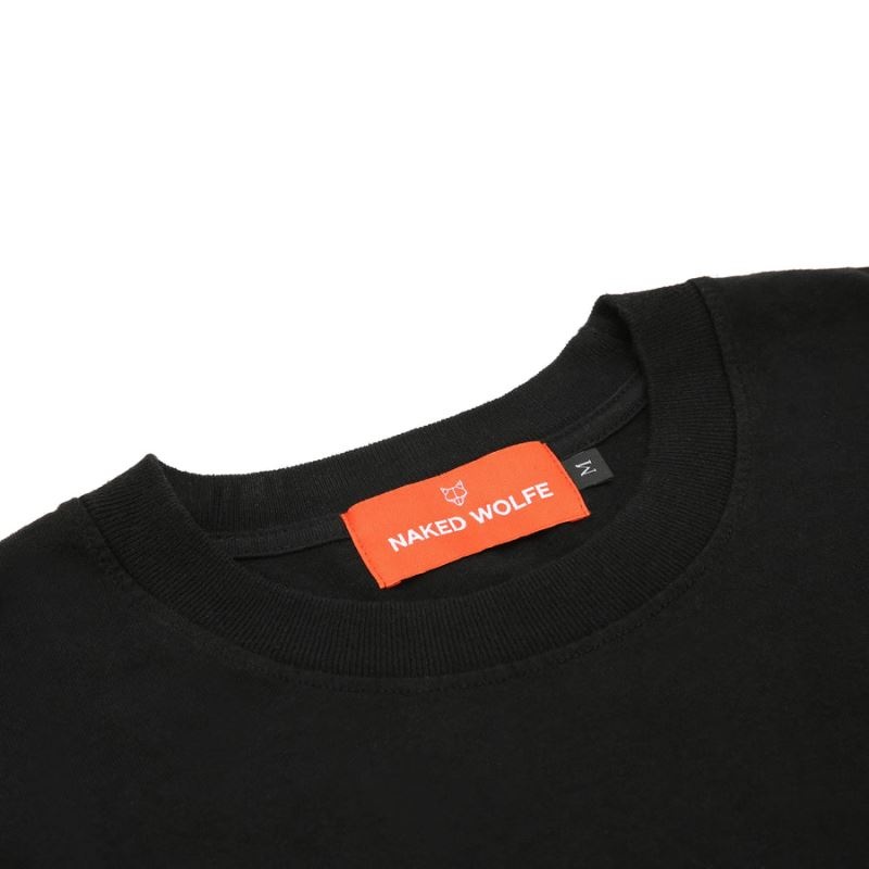 Naked Wolfe Logo Póló Férfi Fekete | Hungary 4851GKWVO