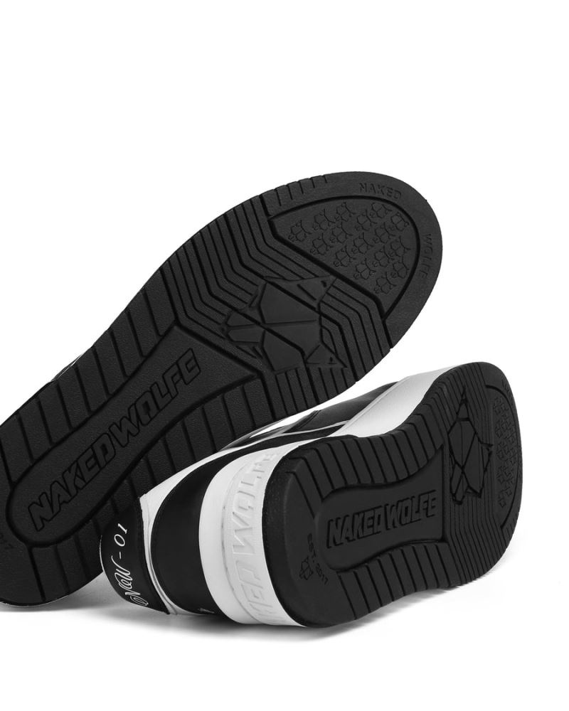 Naked Wolfe NW-01 Bőr Sportcipő Férfi Fekete Fehér | Hungary 0146NYGQM
