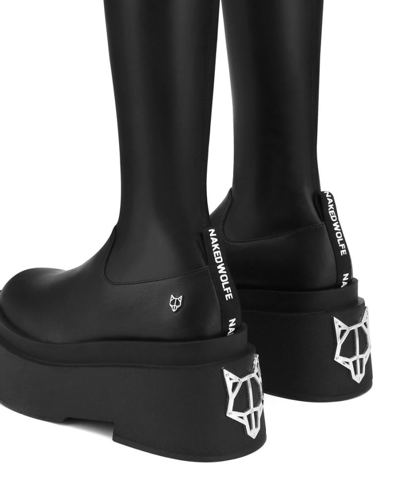 Naked Wolfe Naughty Platform Csizma Női Fekete | Hungary 6513GONBP