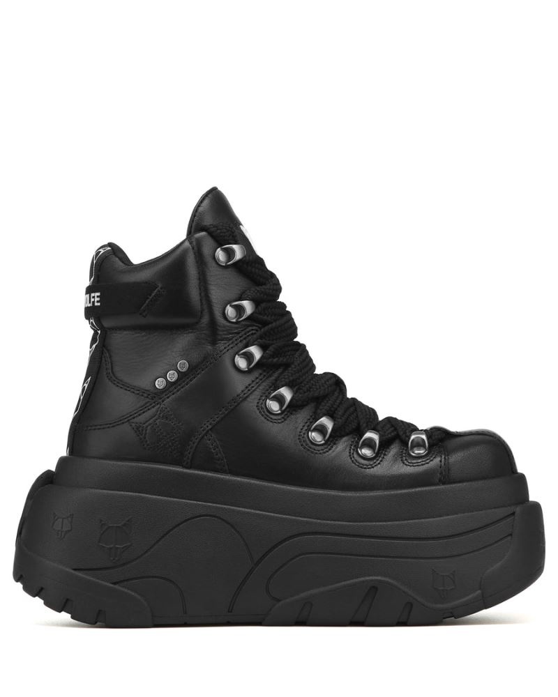 Naked Wolfe Radiant Bőr Sportcipő Női Fekete | Hungary 4126FZBQK