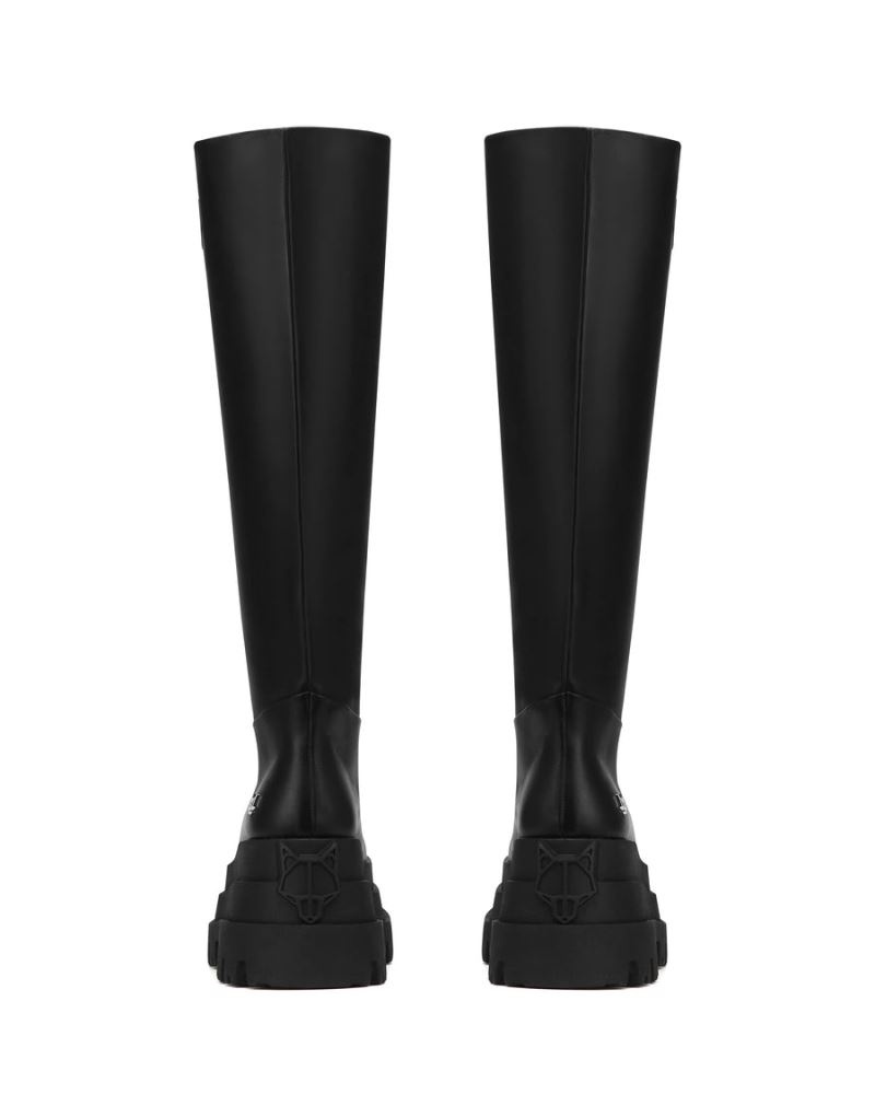 Naked Wolfe Sasha Bőr Platform Csizma Női Fekete | Hungary 4503QIOVL