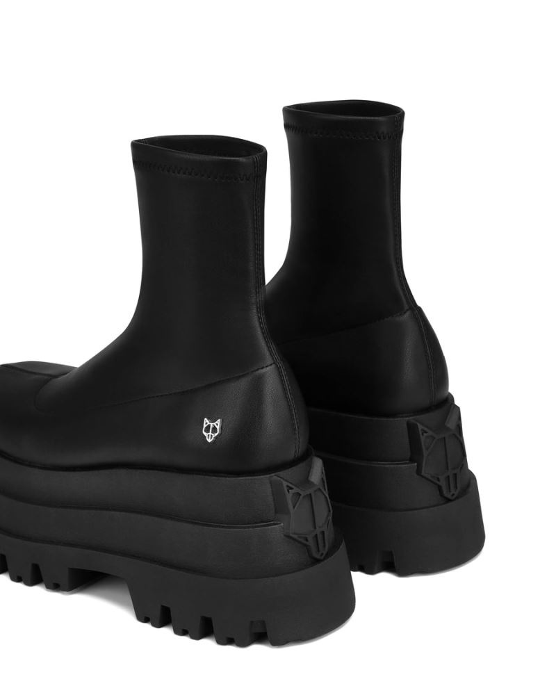 Naked Wolfe Sassy Platform Csizma Női Fekete | Hungary 3962HYUML
