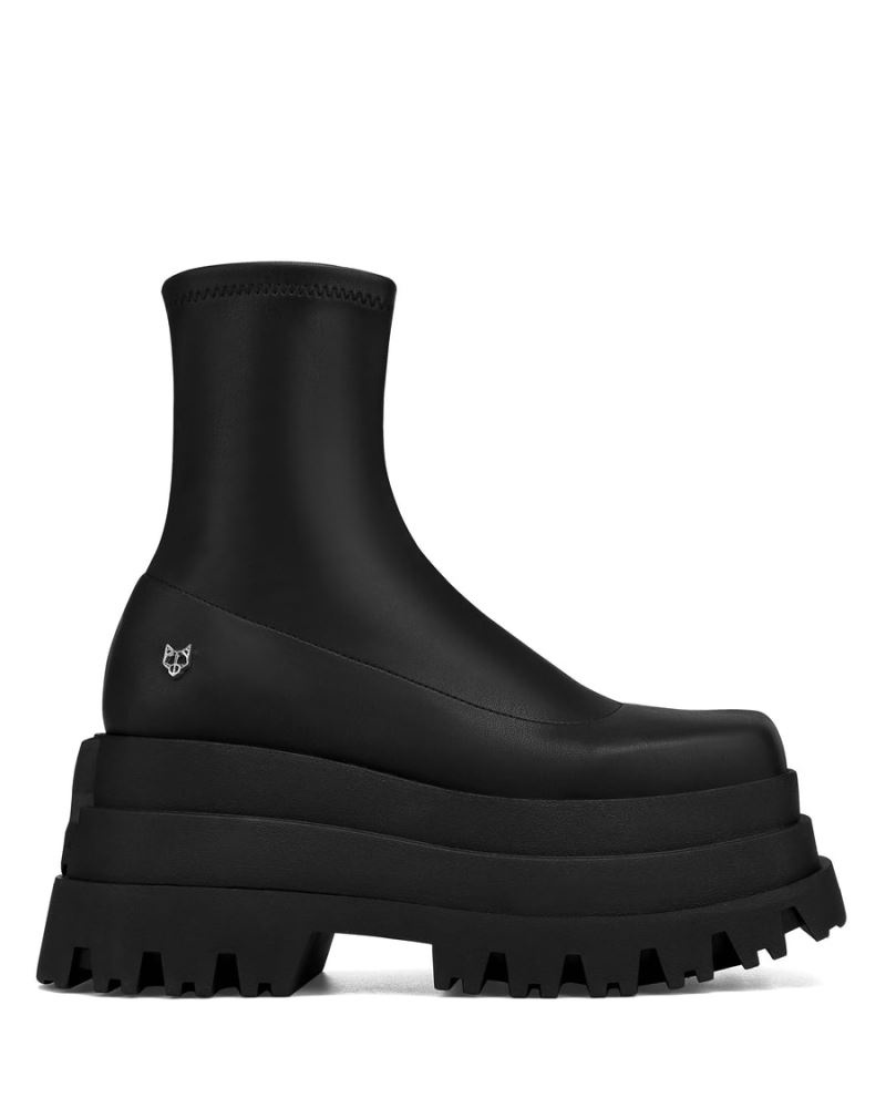 Naked Wolfe Sassy Platform Csizma Női Fekete | Hungary 3962HYUML