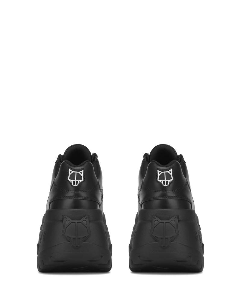 Naked Wolfe Satisfy Bőr Sportcipő Női Fekete | Hungary 0658AKOST