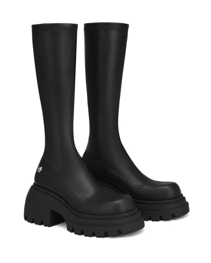 Naked Wolfe Scar Stretch Platform Csizma Női Fekete | Hungary 0281VFOWU