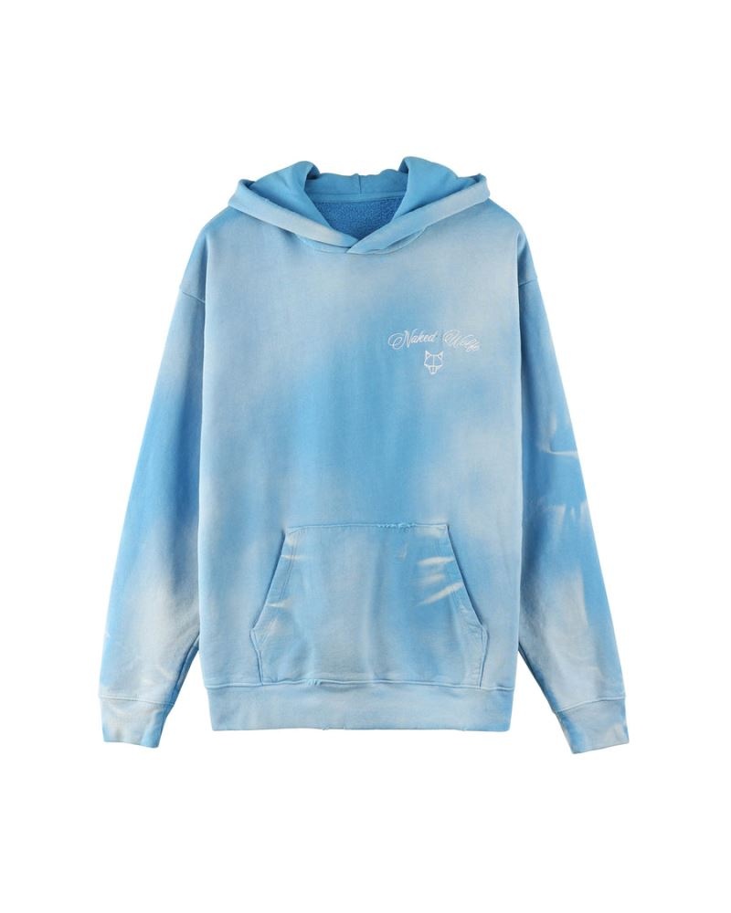 Naked Wolfe Signature Vintage Kapucnis Pulóver Férfi Kék | Hungary 8017EVGYH
