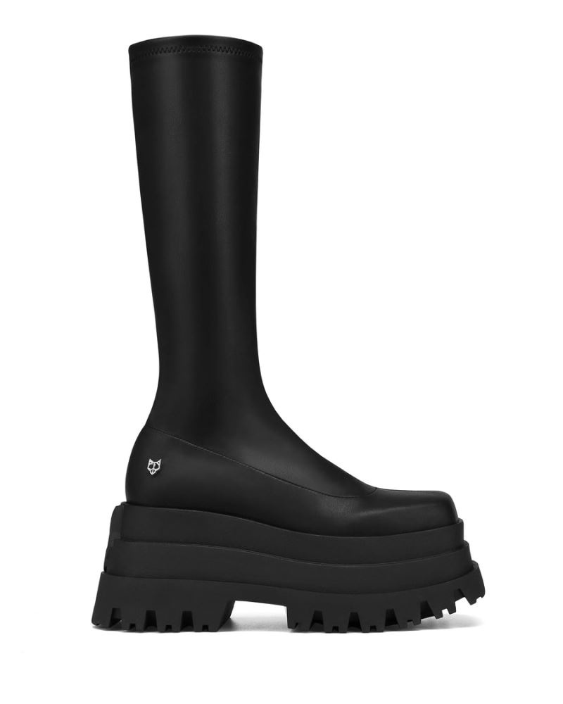 Naked Wolfe Sin Stretch Platform Csizma Női Fekete | Hungary 3105HFZOK