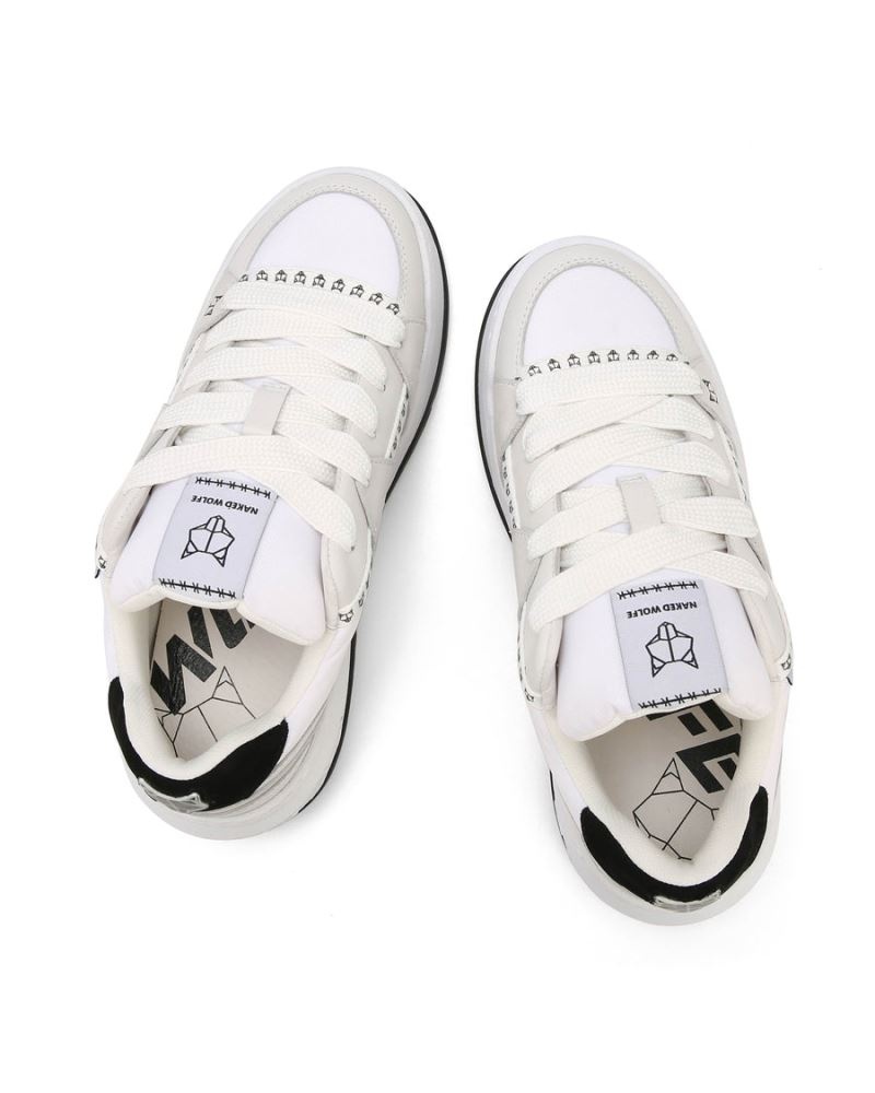 Naked Wolfe Skating Nubuk/Cow Velúr Sportcipő Női Fehér | Hungary 8793SEURL