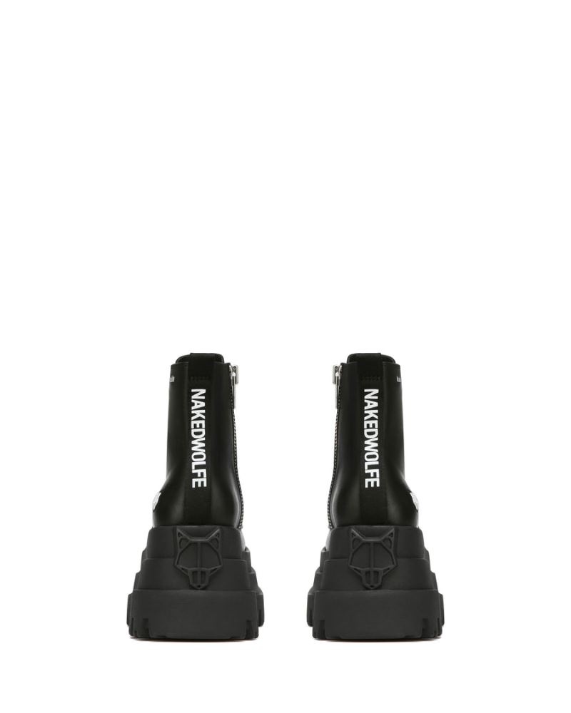 Naked Wolfe Sloane Bőr Platform Csizma Női Fekete | Hungary 2619MFUYO