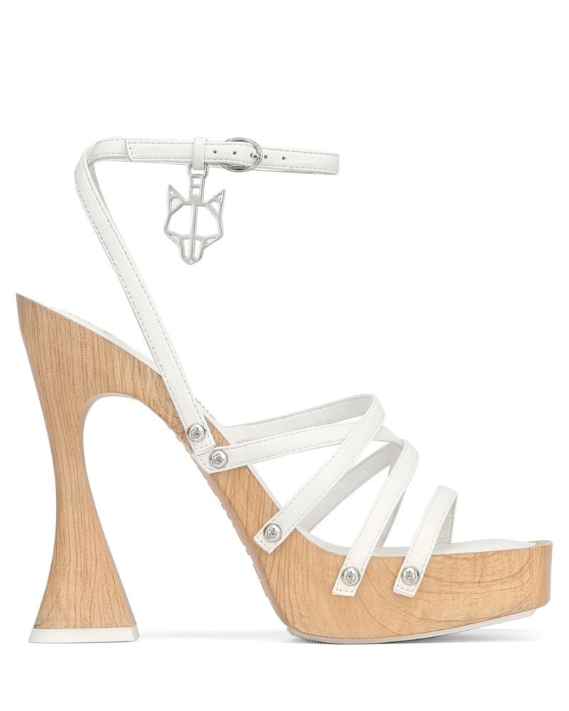 Naked Wolfe Sofia Bőr Magassarkú Női Fehér | Hungary 9756RBNYS