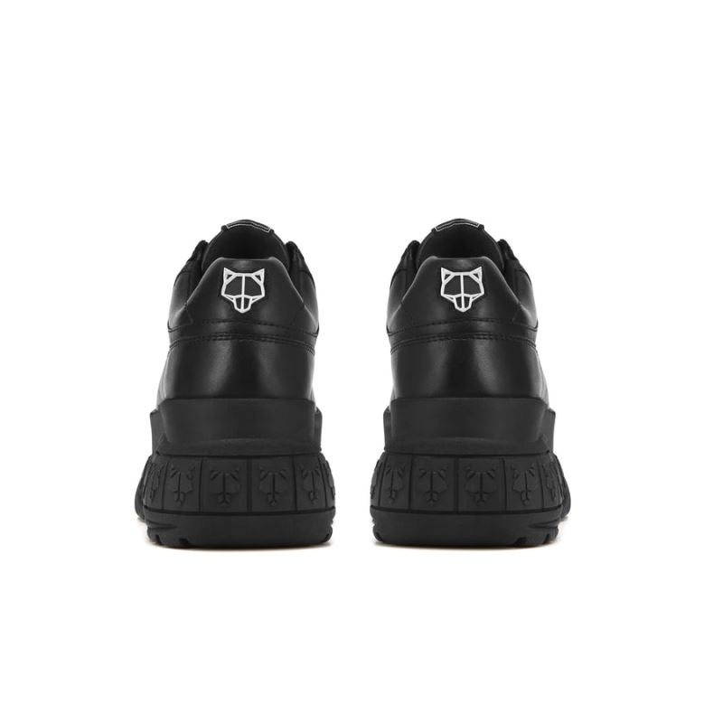 Naked Wolfe Sportos Bőr Sportcipő Női Fekete | Hungary 6913ABYGR