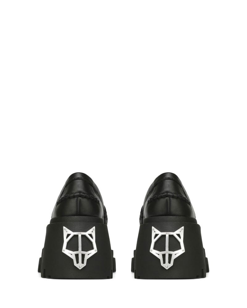 Naked Wolfe Swish Bőr Loafers Női Fekete | Hungary 9178HLIDV