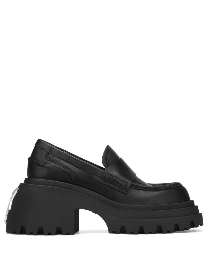 Naked Wolfe Swish Bőr Loafers Női Fekete | Hungary 9178HLIDV