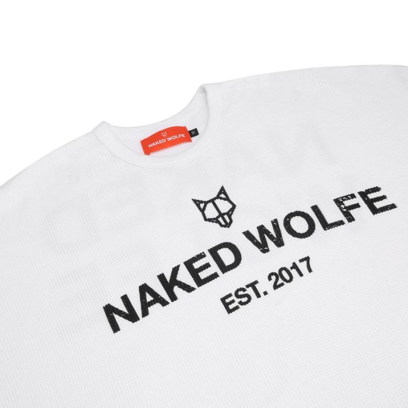Naked Wolfe Thermal Pulóverek Férfi Fehér | Hungary 7860QTKOH