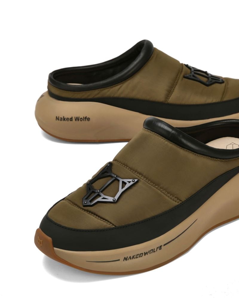 Naked Wolfe Tide Papucs Férfi Olivazöld | Hungary 6051KAVBY
