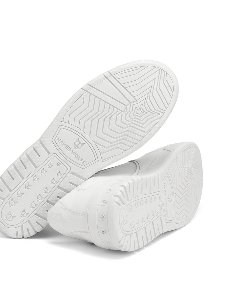 Naked Wolfe Transmission Bőr Sportcipő Férfi Fehér | Hungary 8357ZNDFS