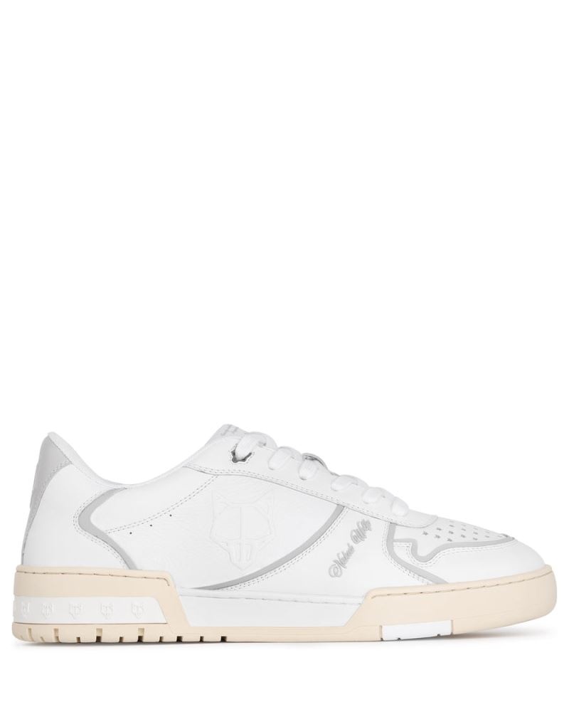 Naked Wolfe Transmission Bőr Sportcipő Férfi Fehér | Hungary 9376HGODY