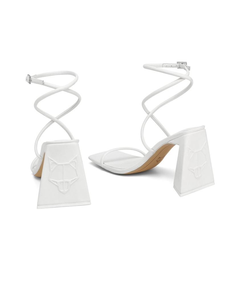 Naked Wolfe Vergie Bőr Magassarkú Női Fehér | Hungary 0867NYVSX