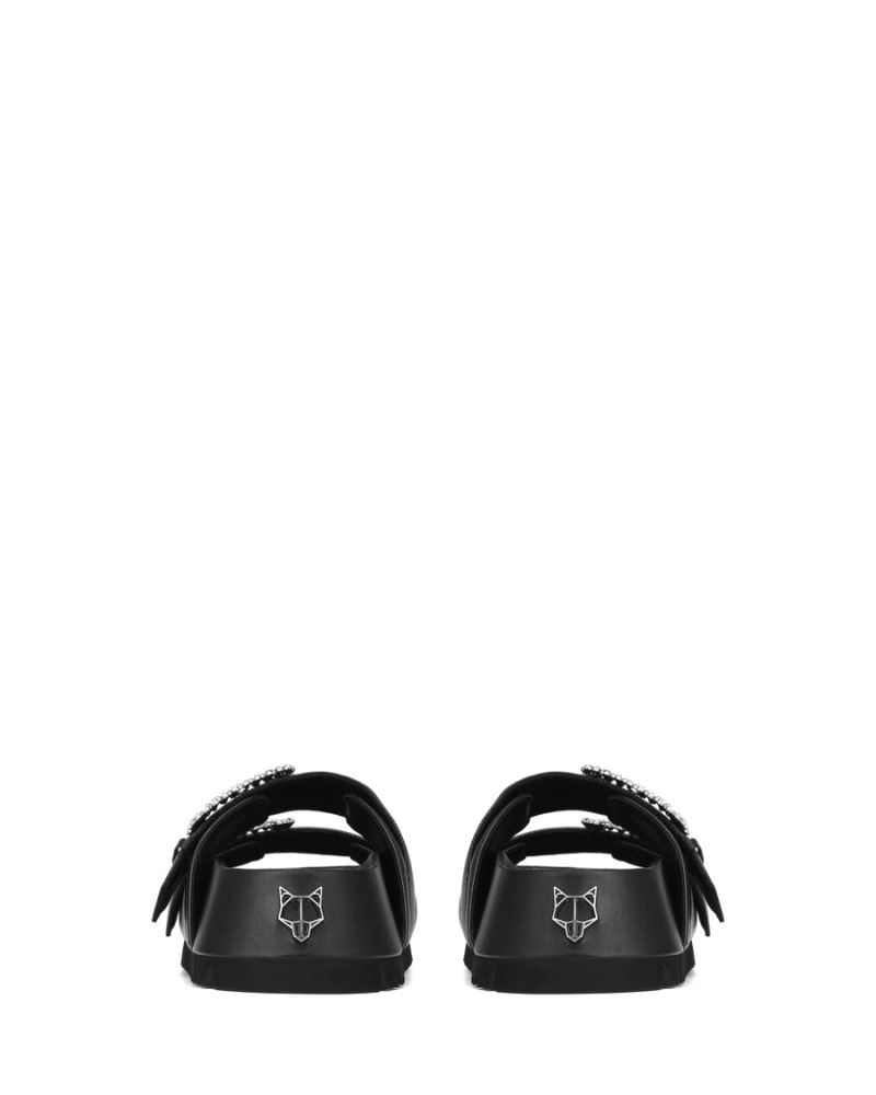 Naked Wolfe Victoria Bőr Platform Szandál Női Fekete | Hungary 4360XREUL