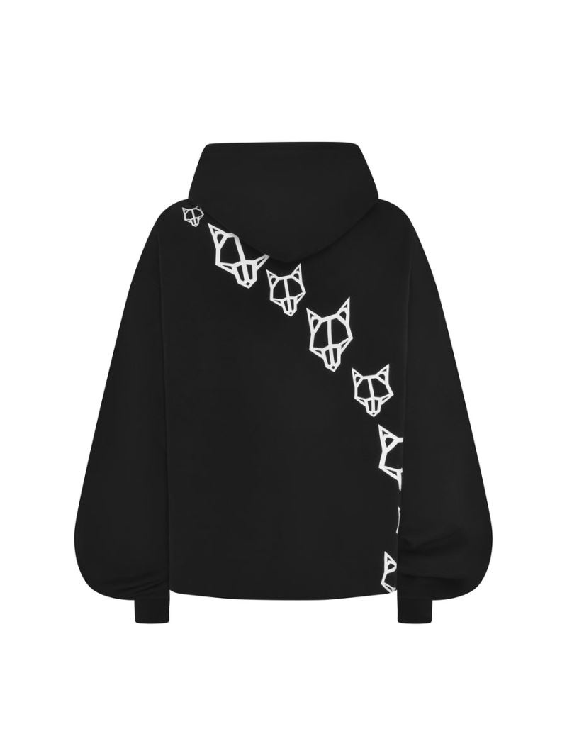 Naked Wolfe Viola Oversized Kapucnis Pulóver Női Fekete | Hungary 2981RPVFD