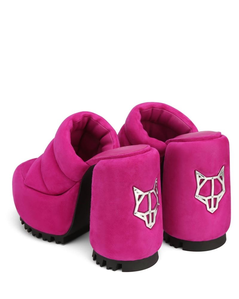 Naked Wolfe Wild Velúr Platform Szandál Női Rózsaszín | Hungary 0946LRKVZ