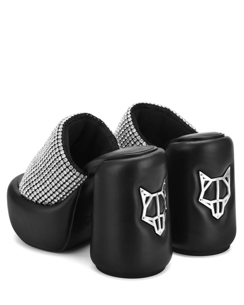 Naked Wolfe Wow Diamonds Platform Szandál Női Fekete | Hungary 7025OVJQR