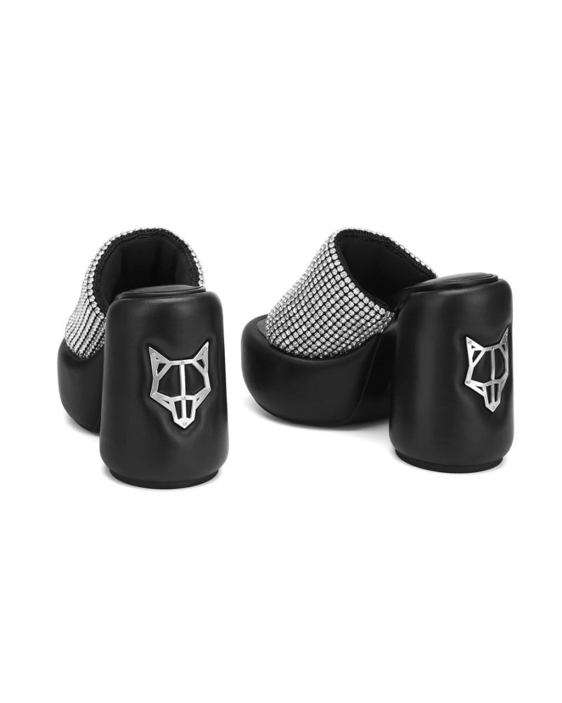 Naked Wolfe Wow Diamonds Platform Szandál Női Fekete | Hungary 7025OVJQR